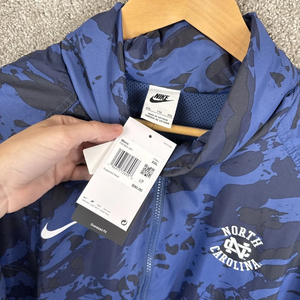 Nike UNC North Carolina Tar Heels‎ Half-Zip Jacket FN7904-461 Men's XXL NEW
